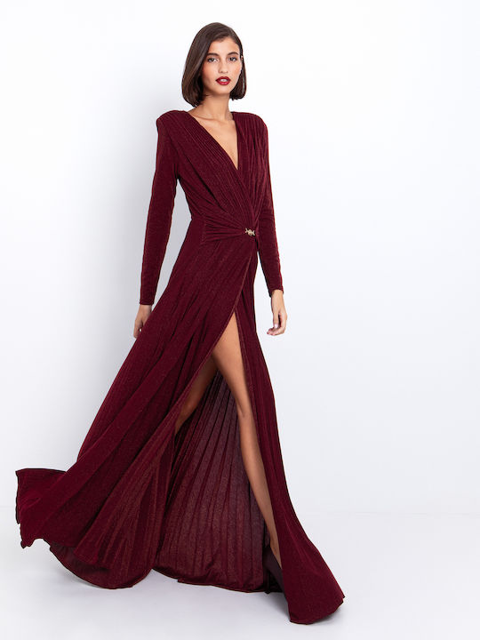 Maxi Abendkleid Bordeaux