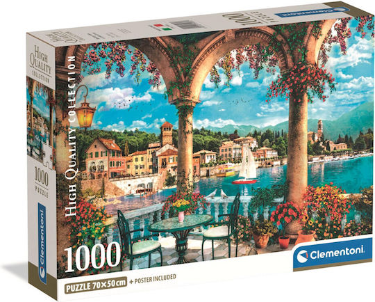 Kompaktes Balkonblick auf den See Puzzle 2D 1000 Teile