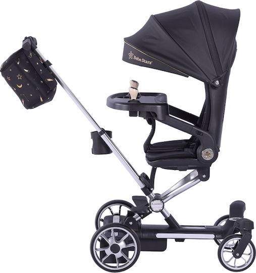 Bebe Stars Smart Ride Baby Stroller Suitable for Newborn Black
