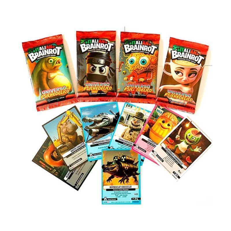 Skifidol Italian Brainrot Trading Card Game Plic 7 Cărți
