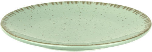 Dot Pistachio Plate Desert made of Porcelain Green with Diameter 20cm