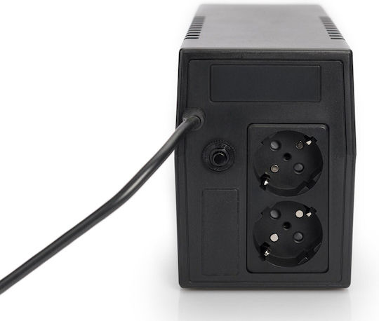 Digitus UPS Line-Interactive 600VA 360W με 2 Schuko Πρίζες