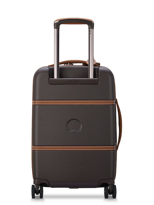 Delsey Chatelet Air 2.0 Cabin Hard Brown Suitcase With 4 Wheels Height 55cm
