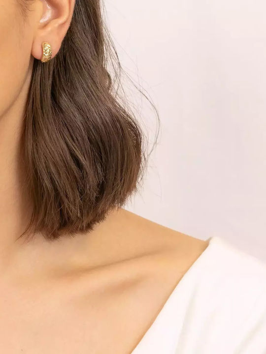 Ohrringe aus Gold 14K mit Diamant
