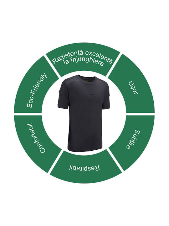 Anti-Stich Schutz T-Shirt Schwarz