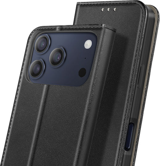 Avizar Folio Case Iphone 17 Pro Max Card Holder Video Stand Function Black
