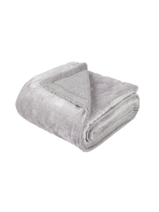 Das Home Christmas 1373 Fleece Blanket Sofa 130x170cm Gray