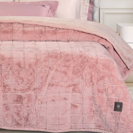 Greenwich Polo Club 3499 Furry Blanket Double 220x240cm Salmon
