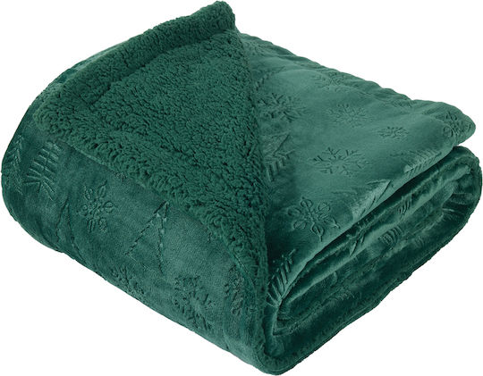 Das Home 1374 Κουβέρτα Fleece Καναπέ 130x170εκ. Green
