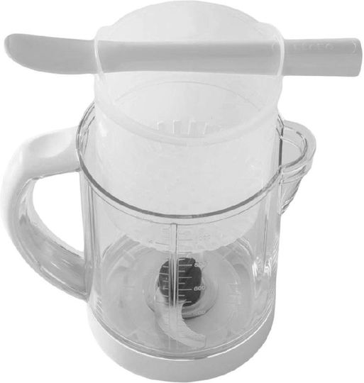 Beaba Babycook Solo 912675 Aparat de gătit cu aburi pentru bebeluși cu Blender 1.1lt Alb/Argintiu