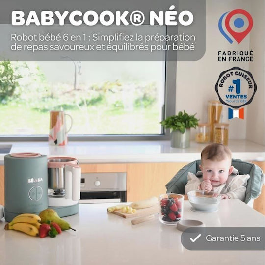 Beaba Babycook Neo Baby Food Steamer with Blender 1.25lt Eucalyptus