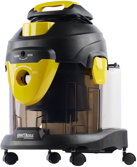 Kraft & Dele Aspirator Lichide / Solide 1400W cu Plastic Recipient 20lt