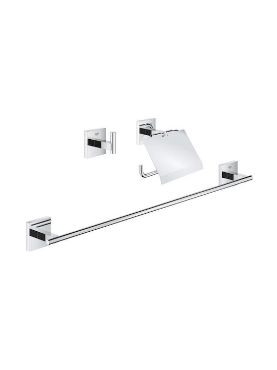 Grohe Cube An Der Wand Montiertes Badezimmerzubehör-Set Metall Grau
