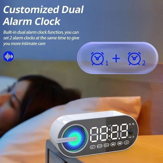 Ceas De Masă Digital Led Din Plastic Cu Ceas Deșteptător Și Radio Negru FOX385135