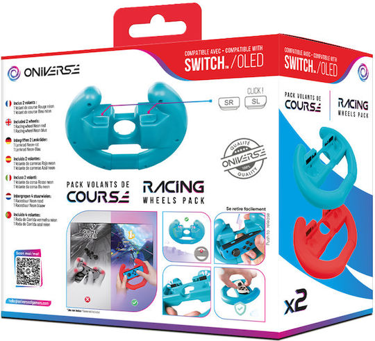 Oniverse Nsw Set 2 Suporturi Pentru Volan Controller Albastru Roșu Nintendo Switch