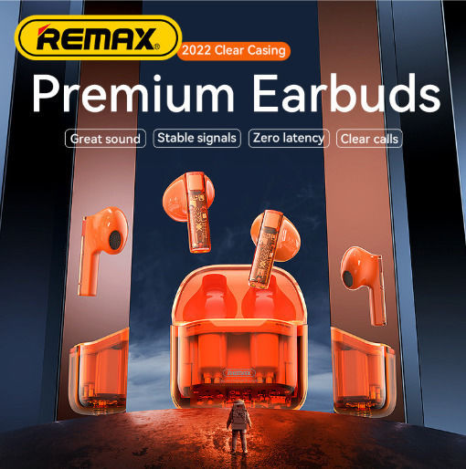 Remax Cozybuds 6C Bluetooth-Freisprecheinrichtung Kopfhörer mit Ladeetui Orange