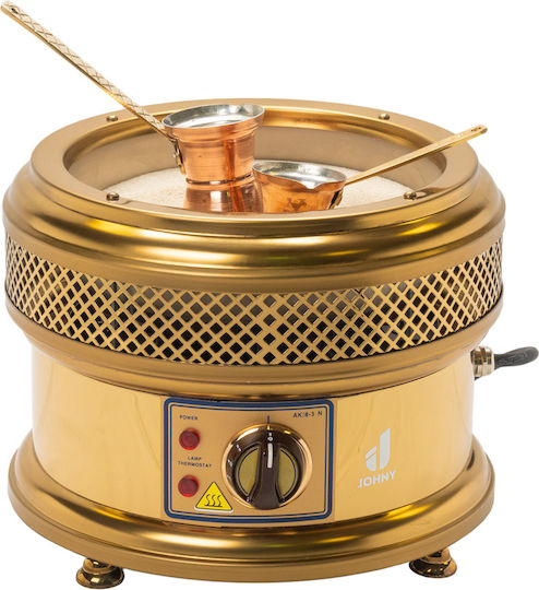 Johny Sand Coffee Maker Greek Coffee AK/8-3 Gold with Dimensions 32x32x23.5cm