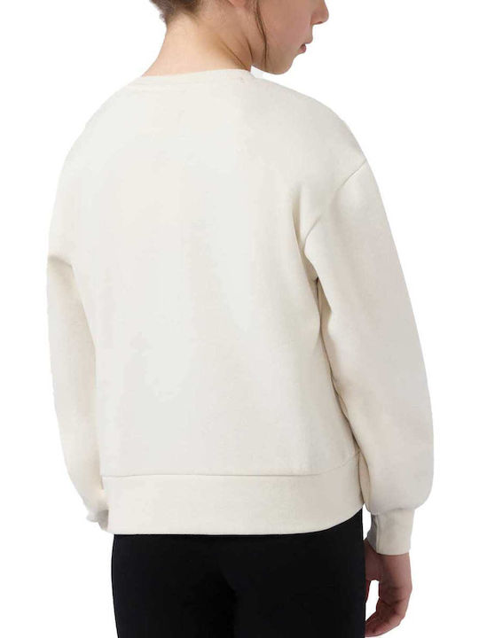 Полар Детски Суичър с Качулка Бял Crewneck