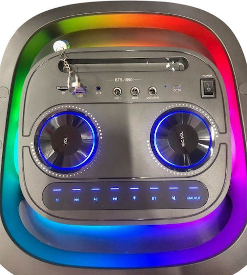 Karaoke Speaker with Wireless Microphones and Lighting Effects BTS-1990 719909 Black