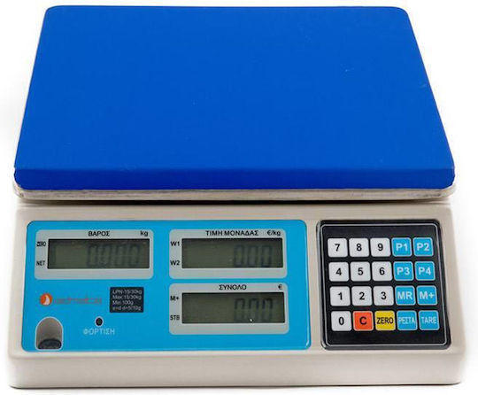 Admate LPN Electronic Retail Scale with Weighing Capacity of 30kg and Division 10gr