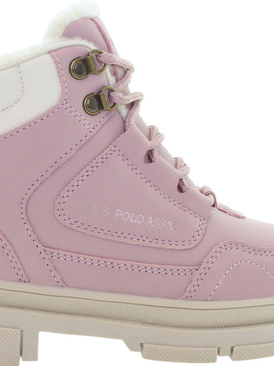 Kids Boots with Zipper Pink