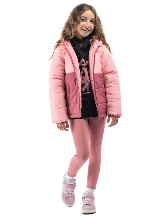 Kids' Casual Jacket with Hood Pink
