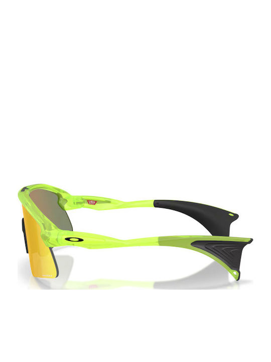 Oakley Stunt Devil S Bărbătești Ochelari de soare cu Verde Cadru și Roșu Oglindă Lentilă OO9518-03