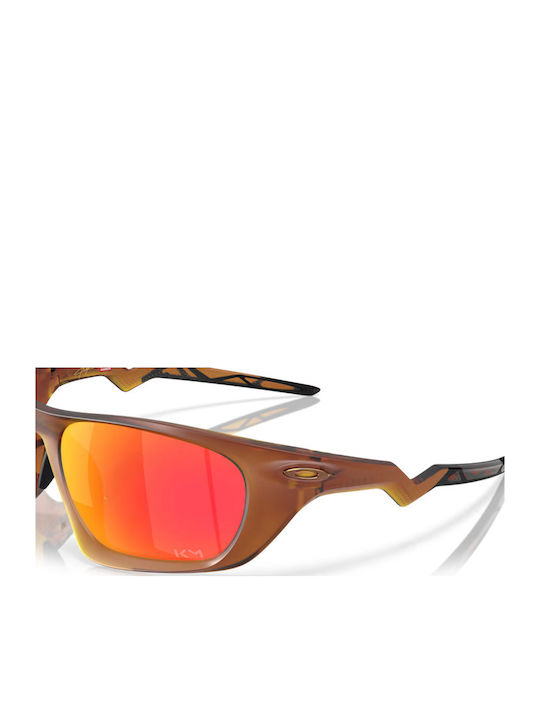 Oakley Kylian Mbappe Signature Series Lateralis Sunglasses Brown with Acetate Frame & Red Lens Oakley Kylian Mbappe Signature Series Lateralis Sunglasses Brown with Acetate Frame & Red Lens