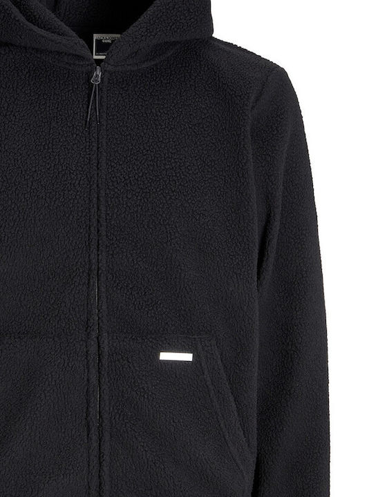 Sweat Men's Fleece Jacket Hooded Black