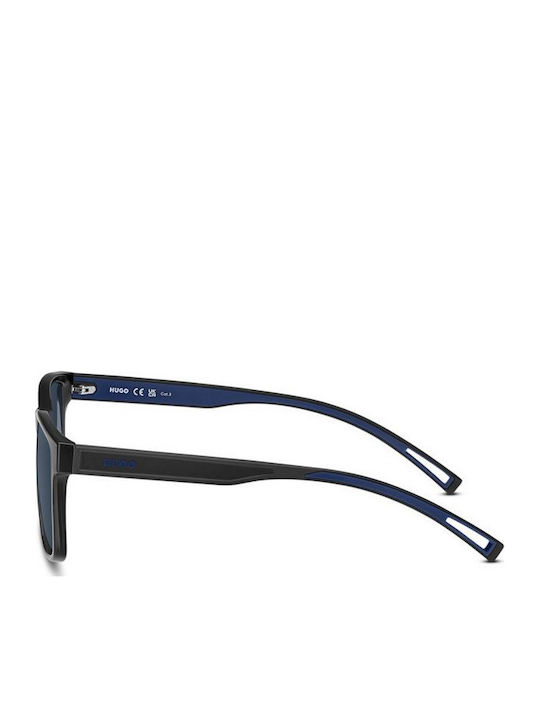 Boss Men's Sunglasses with Black Plastic Frame and Blue Lens HG 1369/S KB7/KU