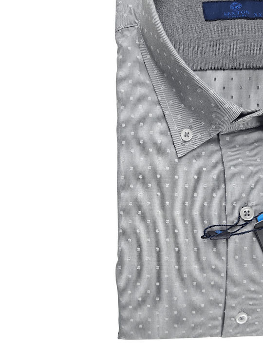 Short-sleeved Shirt Polka Dot Grey
