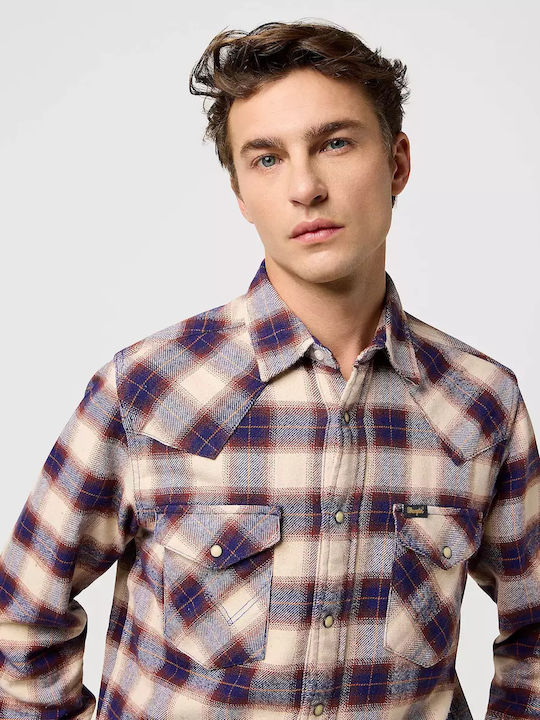 Western Shirt Long-sleeved Shirt Birch Blue