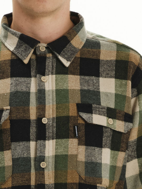 Long-sleeved Flannel Shirt Checked Plaid