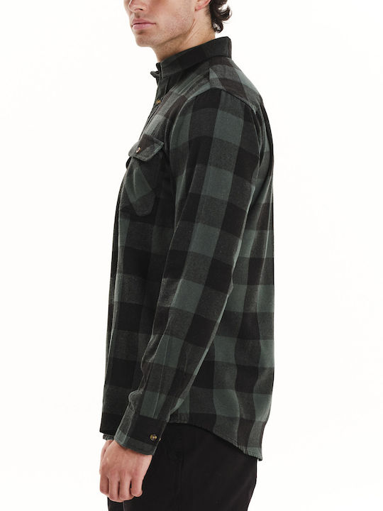 Langärmlig Flanell Hemd Geprüft Plaid