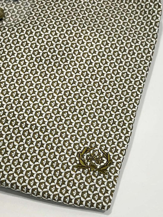 Long-sleeved Cotton Shirt Khaki