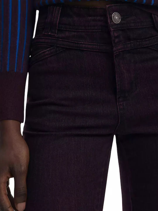 Coco Damenjeans Schlaghose Bordeaux