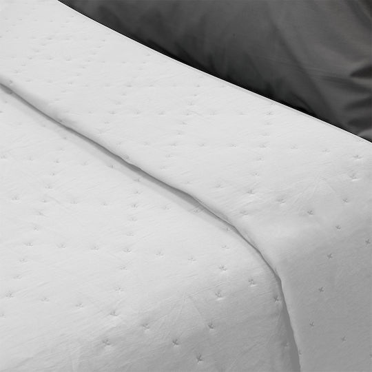 Lino Home Lipe Off Coverlet Single Microfiber Off White 160x220cm