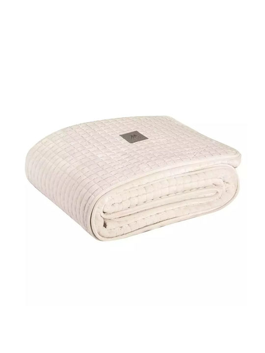 Greenwich Polo Club 4429 Coverlet Queen Size Microfiber Ivory 240x250cm