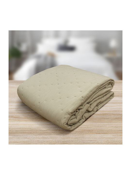 Lino Home Lipe Coverlet Single Microfiber Beige 160x220cm