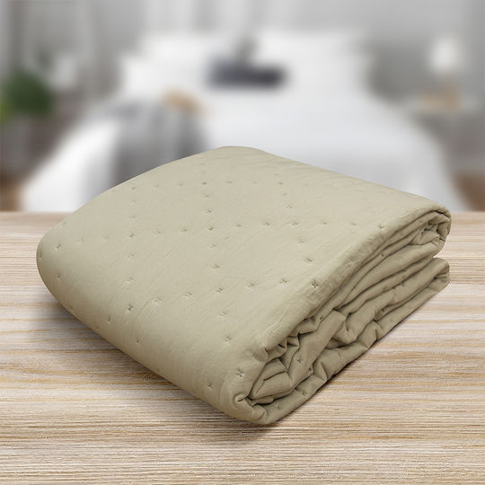 Lino Home Lipe Coverlet Single Microfiber Beige 160x220cm