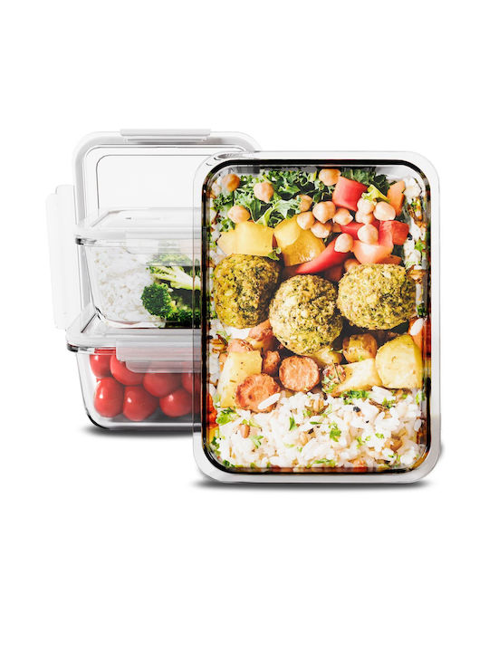 CLASSBACH Set Cutii de Prânz din Sticlă Transparente 20.5cm 3 Bucăți