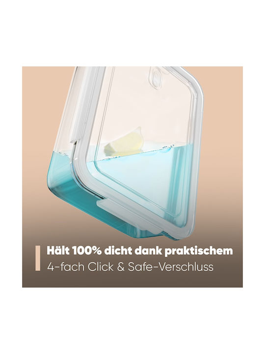CLASSBACH Set Cutii de Prânz din Sticlă Transparente 20.5cm 3 Bucăți