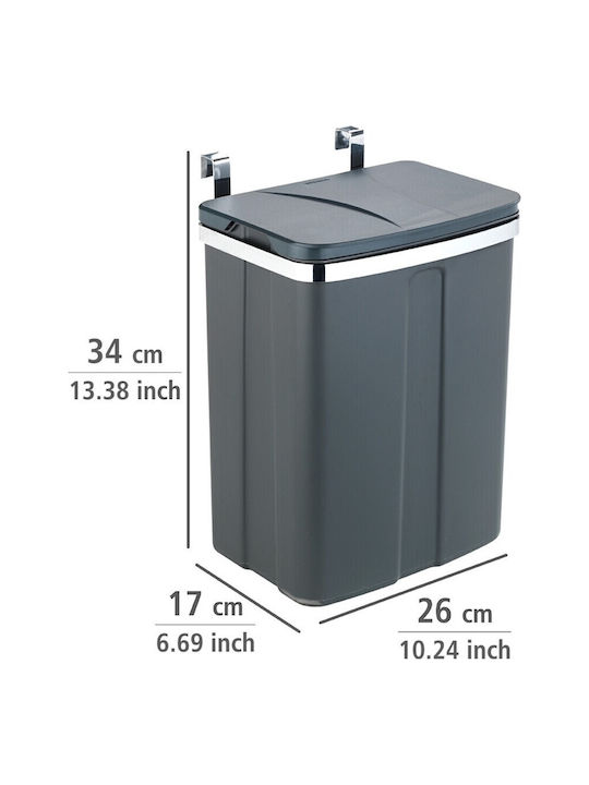 Wenko Metallic Bathroom Basket 12lt Gray