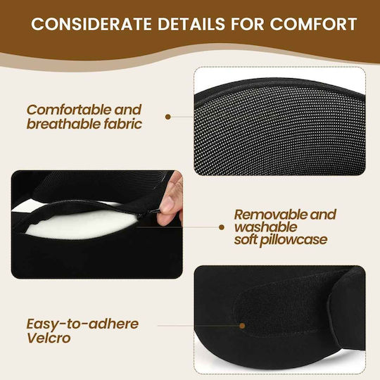 Uncle George Memory Foam Travel Pillow Travel Set Pillow with Carrying Case Black