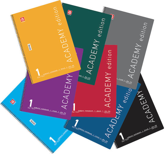 Typotrust Spiral Heft Geregelt A4 30 Blätter Academy Gray 1Stück