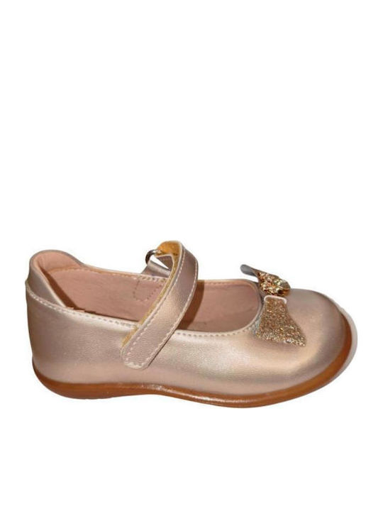 Kids Anatomic Ballerinas with Hoop & Loop Closure Beige