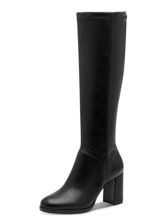 Synthetic Leather High Heel Women's Boots Black