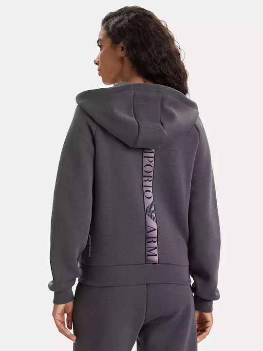 Women's Sweatshirt Jacket Hooded Gray