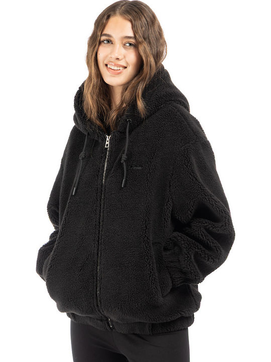 Women's Sweatshirt Hooded Black