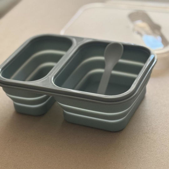 Nok Nok Foldable Kids' Food Container made of Silicone 0.95lt Light Blue